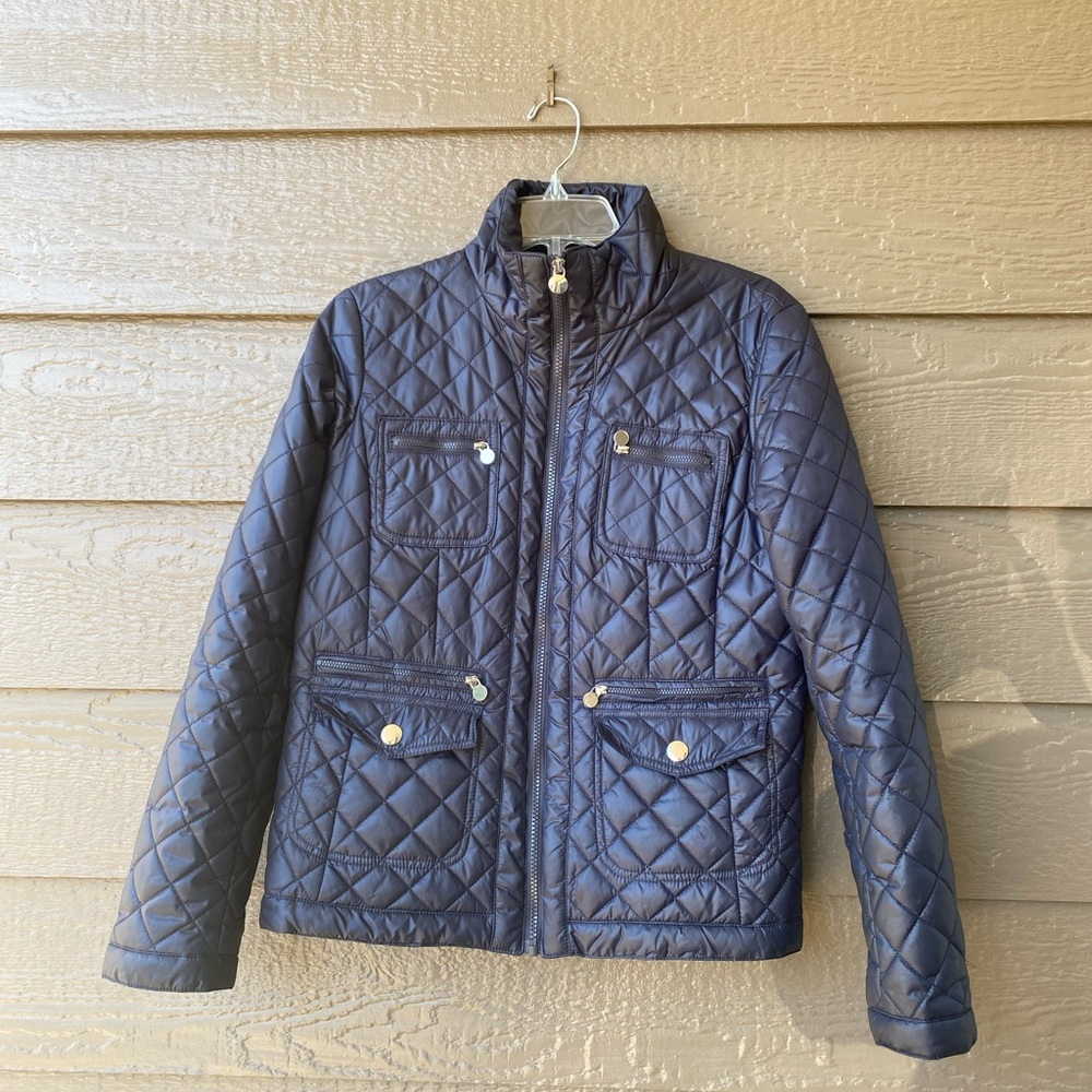 Roz & Ali women’s Navy Quilted Jacket, M